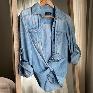 Wash Denim Flannel